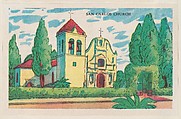 San Carlos Church, bakery card from the Missions series (D39-6), issued by the Gordon Bread Company, Gordon Bread Company American, Commercial color lithograph