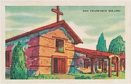 San Francisco Solano, bakery card from the Missions series (D39-6), issued by the Gordon Bread Company, Gordon Bread Company American, Commercial color lithograph