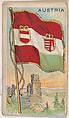 Austria, bakery card from the Flags series (D34), issued by the Ward-Mackey Company, Ward-Mackey Company American, Commercial color lithograph