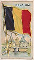 Belgium, bakery card from the Flags series (D34), issued by the Ward-Mackey Company, Ward-Mackey Company  American, Commercial color lithograph
