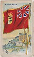 Canada, bakery card from the Flags series (D34), issued by the Ward-Mackey Company, Ward-Mackey Company American, Commercial color lithograph