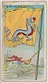 China, bakery card from the Flags series (D34), issued by the Ward-Mackey Company, Ward-Mackey Company American, Commercial color lithograph