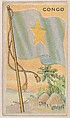 Congo, bakery card from the Flags series (D34), issued by the Ward-Mackey Company, Ward-Mackey Company  American, Commercial color lithograph