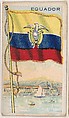 Equador, bakery card from the Flags series (D34), issued by the Ward-Mackey Company, Ward-Mackey Company  American, Commercial color lithograph