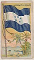 Honduras, bakery card from the Flags series (D34), issued by the Ward-Mackey Company, Ward-Mackey Company American, Commercial color lithograph