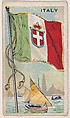 Italy, bakery card from the Flags series (D34), issued by the Ward-Mackey Company, Ward-Mackey Company American, Commercial color lithograph