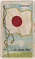 Japan, bakery card from the Flags series (D34), issued by the Ward-Mackey Company, Ward-Mackey Company American, Commercial color lithograph