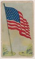 American flag, bakery card from the Flags series (D34), issued by the Ward-Mackey Company, Ward-Mackey Company American, Commercial color lithograph