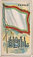 Persia, bakery card from the Flags series (D34), issued by the Ward-Mackey Company, Ward-Mackey Company American, Commercial color lithograph