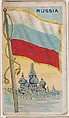Russia, bakery card from the Flags series (D34), issued by the Ward-Mackey Company, Ward-Mackey Company American, Commercial color lithograph