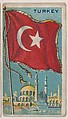 Turkey, bakery card from the Flags series (D34), issued by the Ward-Mackey Company, Ward-Mackey Company American, Commercial color lithograph