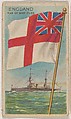 England, Man of War Flag, bakery card from the Flags series (D34), issued by the Weber Baking Company, Weber Baking Company  American, Commercial color lithograph