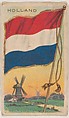 Holland, bakery card from the Flags series (D34), issued by the Weber Baking Company, Weber Baking Company American, Commercial color lithograph