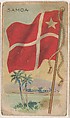 Samoa, bakery card from the Flags series (D34), issued by the Weber Baking Company, Weber Baking Company  American, Commercial color lithograph
