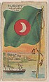 Turkey, Merchant Flag, bakery card from the Flags series (D34), issued by the Weber Baking Company, Weber Baking Company  American, Commercial color lithograph