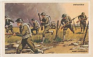 Infantry, bakery card from the National Defense series (D59), issued by Bell Bakeries, Inc., Bell Bakeries, Inc. American, Commercial color lithograph