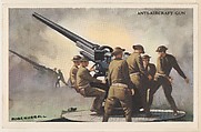 Anti-Aircraft Gun, bakery card from the National Defense series (D59), issued by Bell Bakeries, Inc., Bell Bakeries, Inc. American, Commercial color lithograph
