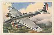 Army Bomber, bakery card from the National Defense series (D59), issued by Bell Bakeries, Inc., Bell Bakeries, Inc. American, Commercial color lithograph