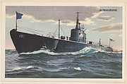 Submarine, bakery card from the National Defense series (D59), issued by Bell Bakeries, Inc., Bell Bakeries, Inc. American, Commercial color lithograph