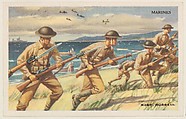 Marines, bakery card from the National Defense series (D59), issued by Bell Bakeries, Inc., Bell Bakeries, Inc. American, Commercial color lithograph