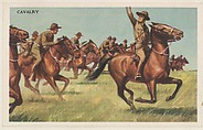 Cavalry, bakery card from the National Defense series (D59), issued by Bell Bakeries, Inc., Bell Bakeries, Inc. American, Commercial color lithograph
