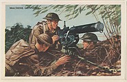 Machine Gunners, bakery card from the National Defense series (D59), issued by Bell Bakeries, Inc., Bell Bakeries, Inc. American, Commercial color lithograph