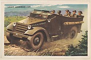 Light Armored Car, bakery card from the National Defense series (D59), issued by Bell Bakeries, Inc., Bell Bakeries, Inc. American, Commercial color lithograph