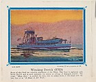 No. 35, Wrecking Derrick (YSD), collector card from the Our Navy series (D62), issued by the Kelley Baking Company, Kelley Baking Company American, Commercial color lithograph