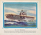 No. 2, U. S. S. Enterprise, collector card from the Our Navy series (D62), issued by the Kelley Baking Company, Kelley Baking Company American, Commercial color lithograph