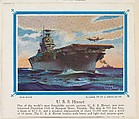 No. 28, U. S. S. Hornet, collector card from the Our Navy series (D62), issued by the Kelley Baking Company, Kelley Baking Company American, Commercial color lithograph
