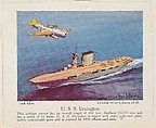 No. 34, U. S. S. Lexington, collector card from the Our Navy series (D62), issued by the Kelley Baking Company, Kelley Baking Company American, Commercial color lithograph