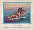 No. 12, U. S. S. Mississippi, collector card from the Our Navy series (D62), issued by the Kelley Baking Company, Kelley Baking Company American, Commercial color lithograph