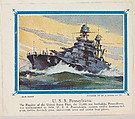 No. 36, U. S. S. Pennsylvania, collector card from the Our Navy series (D62), issued by the Kelley Baking Company, Kelley Baking Company American, Commercial color lithograph