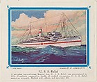 No. 23, U. S. S. Relief, collector card from the Our Navy series (D62), issued by the Kelley Baking Company, Kelley Baking Company American, Commercial color lithograph