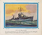 No. 20, U. S. S. Roe (418), collector card from the Our Navy series (D62), issued by the Kelley Baking Company, Kelley Baking Company American, Commercial color lithograph