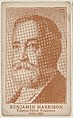 Benjamin Harrison, bakery card from the Presidents of U. S. series (D68), issued by the Weber Baking Company, Weber Baking Company  American, Commercial color lithograph