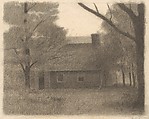 Landscape with a House, Herbert E. Crowley (British, Eltham, Kent 1873–1937 Ascona, Switzerland), Charcoal or black chalk