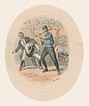 Baseball Scene, Beatty and Votteler American, Color lithograph