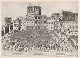 Papal Benediction, from "Speculum Romanae Magnificentiae", Anonymous, Engraving and etching
