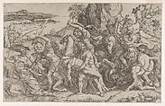 Battle around the Body of Patroclus, Anonymous, School of Fontainebleau, Etching