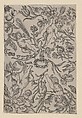 Design for a Gilt Leather Panel, Anonymous, Dutch, 17th century  Dutch, Engraving
