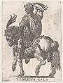 Plate 3: Emperor Tiberius on Horseback, from 'The First Twelve Roman Caesars', Antonio Tempesta Italian, Etching; first state of two (Bartsch)