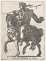 Plate 5: Emperor Claudius on Horseback, from 'The First Twelve Roman Caesars', Antonio Tempesta Italian, Etching; first state of two (Bartsch)