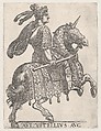 Plate 9: Emperor Vitellus on Horseback, from 'The First Twelve Roman Caesars', Antonio Tempesta Italian, Etching; first state of two (Bartsch)