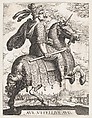 Plate 9: Emperor Vitellus on Horseback, from 'The First Twelve Roman Caesars' after Tempesta, Matthäus Merian the Elder  Swiss, Etching and engraving