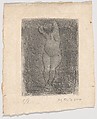 Standing Female Nude, Marino Marini Italian, Etching