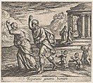 Plate 8: The Rebirth of Mankind (Reparatio generis humani), from Ovid's 'Metamorphoses', Antonio Tempesta  Italian, Etching