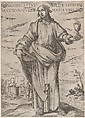 St. John the Evangelist, from "Christ, Mary and the Apostles", Antonio Tempesta Italian, Etching