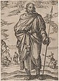 St. Matthias, from 'Christ, Mary, and the Apostles', Antonio Tempesta Italian, Etching