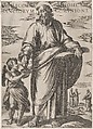 St. Matthew, from 'Christ, Mary, and the Apostles', Antonio Tempesta Italian, Etching; first state of two (Bartsch)